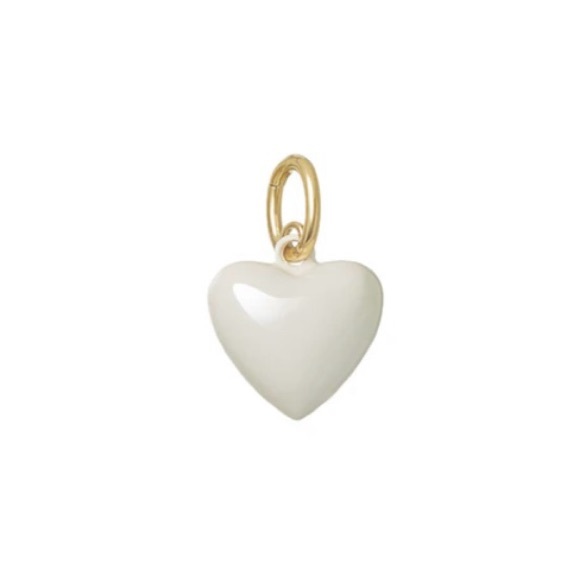 ROXANNE ASSOULIN The Mini Happy Heart Charm in cream - Picture 1 of 11